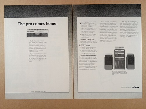 Pubblicità revox b215 - pubblicità,