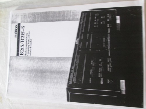 Revox manuale istruzioni - manuale,
