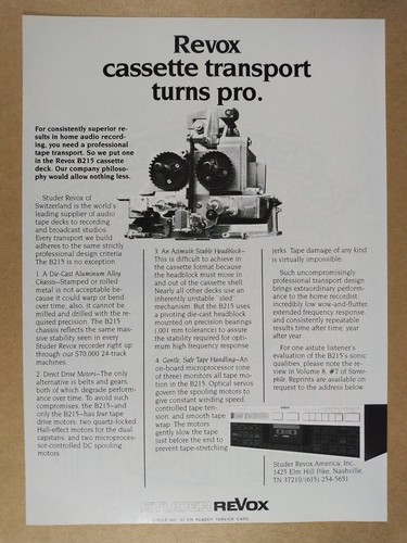 Pubblicità revox b215 - revox,